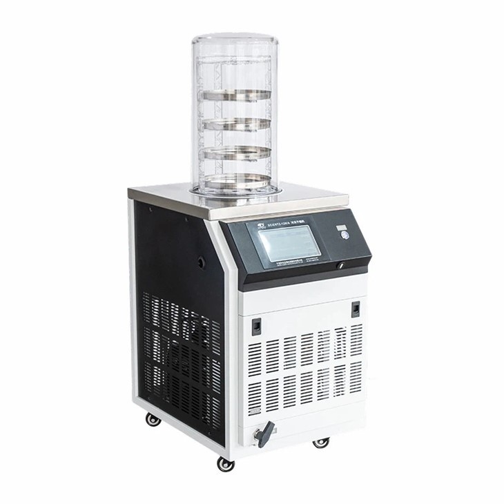 SCIENTZ-12N Lyophilizer Makmal Paparan LCD Besar Fungsi Pemanasan Mesin Pengering Beku